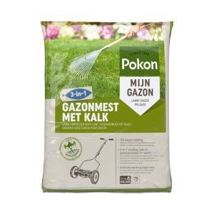 Pokon Gazonmest met Kalk 5kg voor 75m² Vooraanzicht