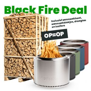 Pallet haardhout + Solo Stove Bonfire en aanmaakpakket